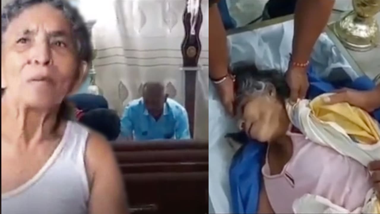 ¿Abuelita revivió a mitad de su funeral? La familia quedó en shock por este ruido en el féretro