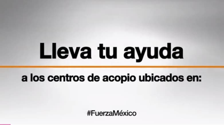 ¡Lleva tu donativo a estos centros de acopio!