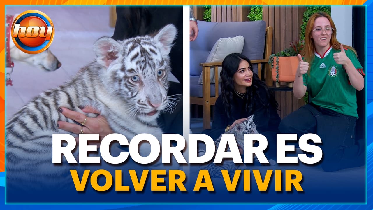 Pao y Nicola demuestran su valentía al acercarse a un cachorro de tigre de bengala