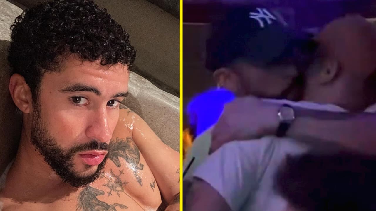 Captan a Bad Bunny cariñoso abrazando y besando a un hombre en una discoteca: ¿de quién se trata?