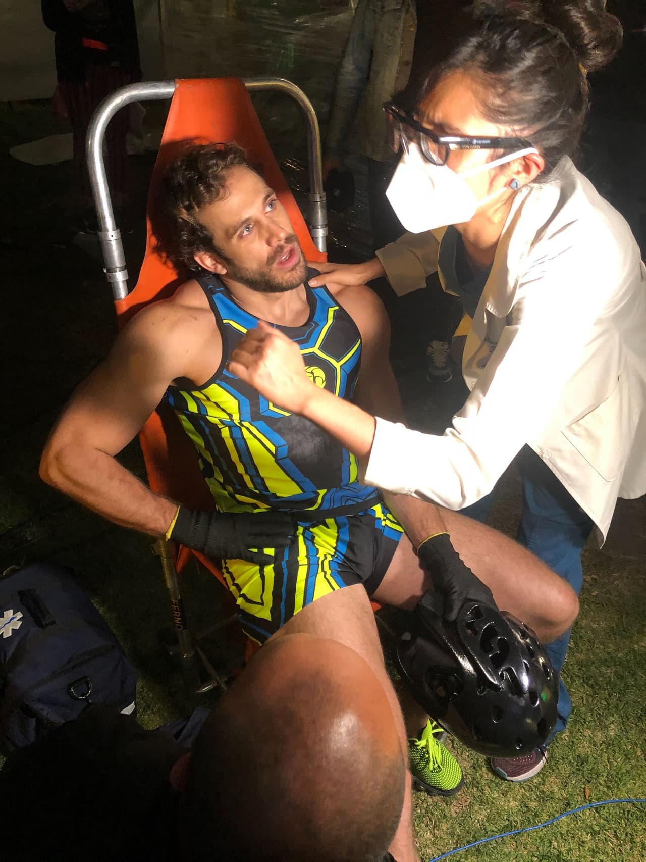 Sin embargo, en el último circuito, Lambda se lastimó la ingle, por lo que recibió atención médica de inmediato.