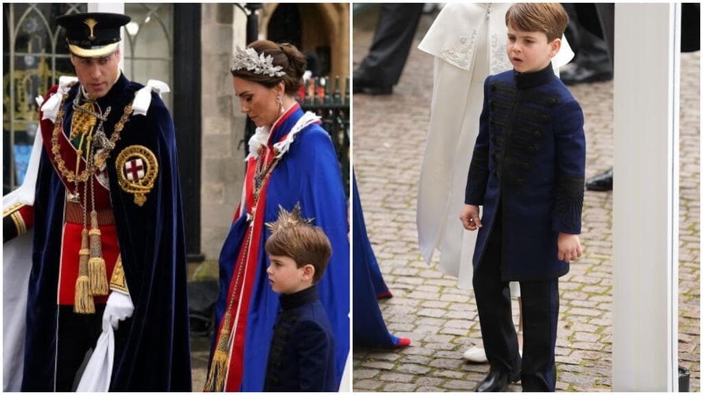 Los atuendos del príncipe William y su hijo, el príncipe Louis, en la coronación del rey Carlos III.