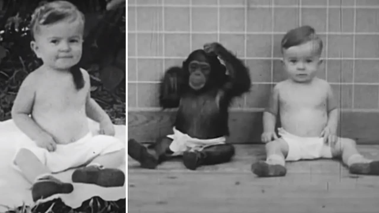 Experimento Kellogg: intentaron criar a una chimpancé y a un bebé como hermanos y acabó en tragedia