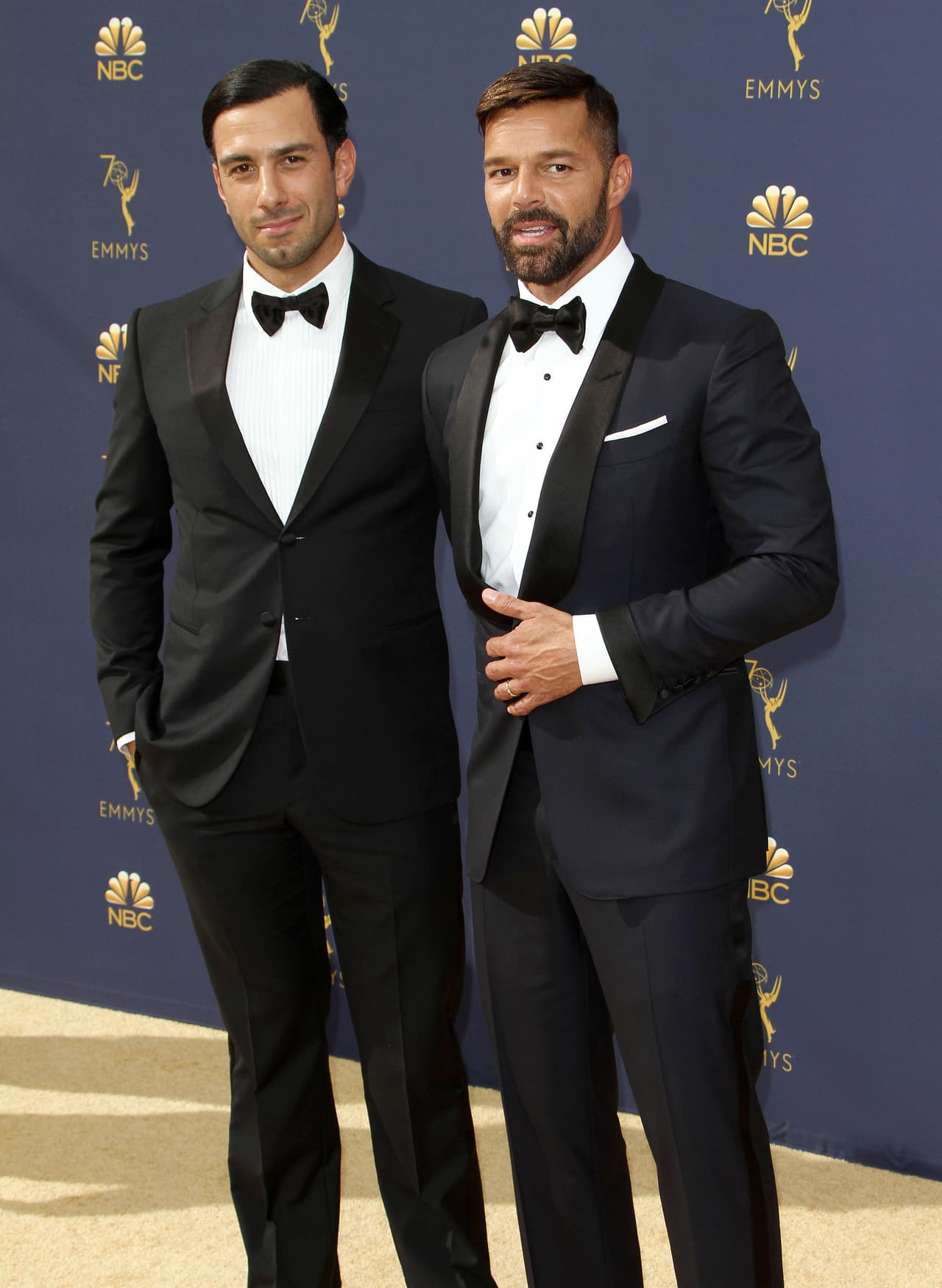 Ricky Martin encabezó la lista de los mejor vestidos con un impecable atuendo y su pareja, Jwan Yosef, lució igual de radiante que el boricua