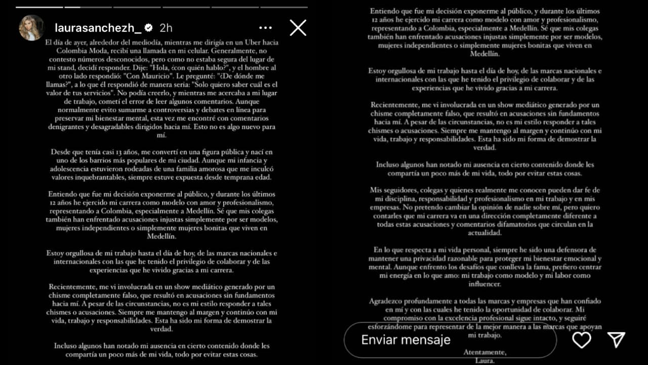 Laura Sánchez se deslinda de la ruptura entre Rauw Alejandro y Rosalía