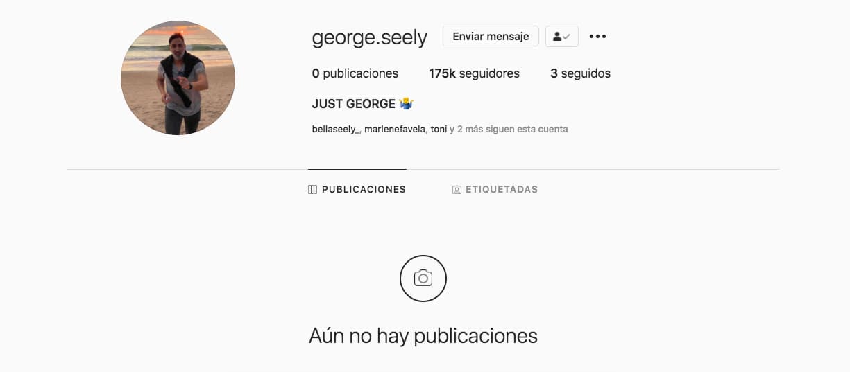 A la par, George Seely eliminó todas las fotografías que tenía en su cuenta oficial de Instagram e incluso dejó de seguir el perfil de la protagonista de telenovelas y de su hija Bella, pese a que ellas todavía están en su lista de seguidores.