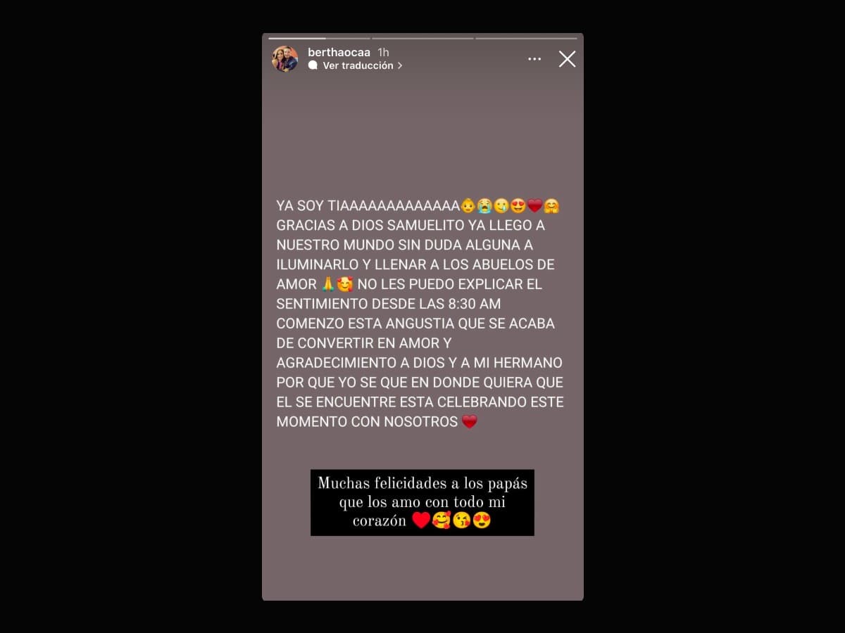 Sobrino de Octavio Ocaña ya nació