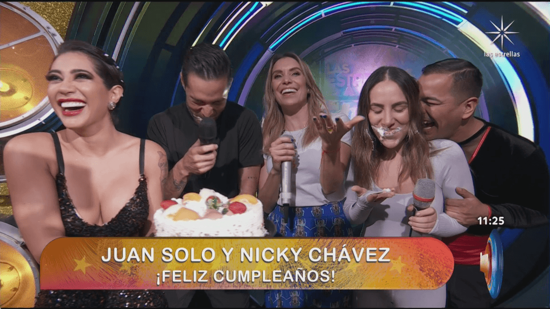 Nicky Chávez reacciona a pastelazo en 'Las Estrellas bailan en Hoy'