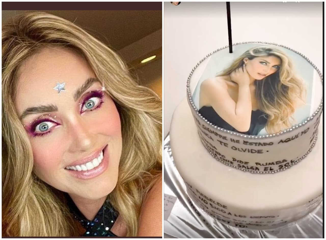 Anahí recibe pastel con su cara ¡y hasta canciones de RBD!
