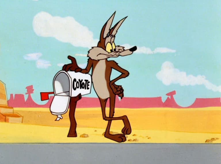 wile-e-coyote-de-el-correcaminos-llegar-corriendo-con-su-propia