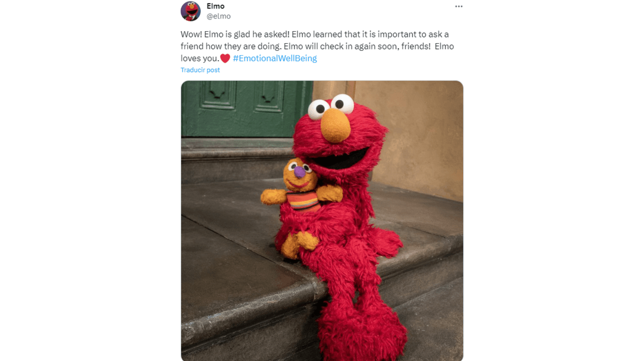 Elmo se hace viral en X (Twitter) por preguntar cómo están sus seguidores
