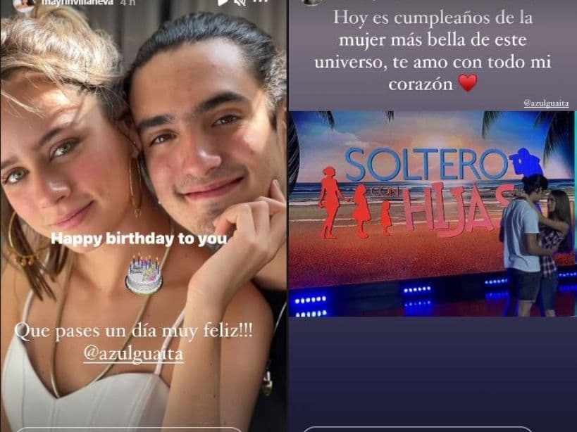 Tanto Mayrín como Sebastián dedicaron a la cumpleañera amorosas felicitaciones.