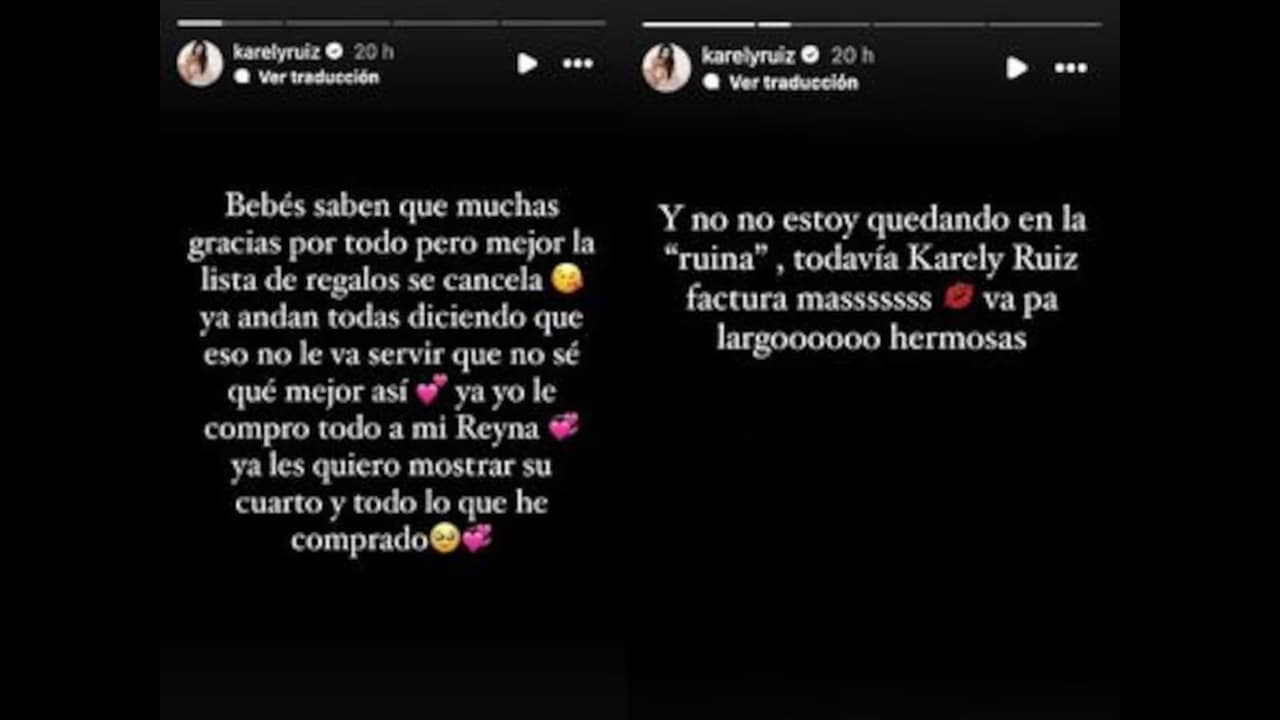 Karely Ruiz explica por qué canceló la mesa de regalos de su primogénita