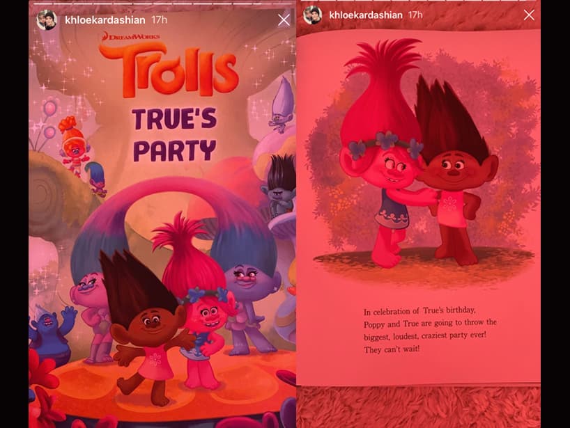 En sus historias, Khloé compartió algunos detalles de la ‘fiesta’ de True, ya que incluso la pequeña fue caracterizada en unas ilustraciones como uno de los personajes de la cinta animada. “Para celebrar el cumpleaños de True, Poppy y True ofrecerán la fiesta más grande, ruidosa y loca. ¡Ellas no pueden esperar”, dice una de las fotografías.