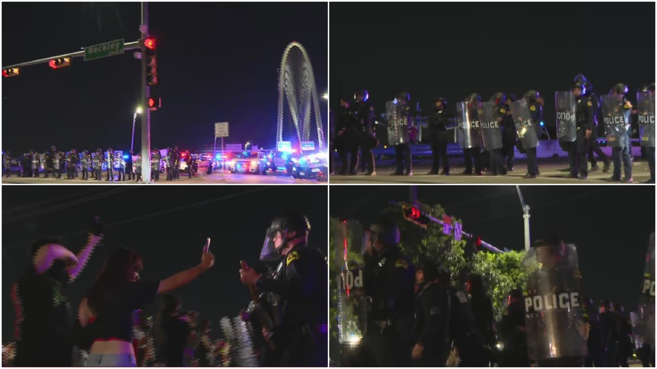 Protestas contra ICE llegan a Dallas y manifestantes viven momentos de tensión con la policía