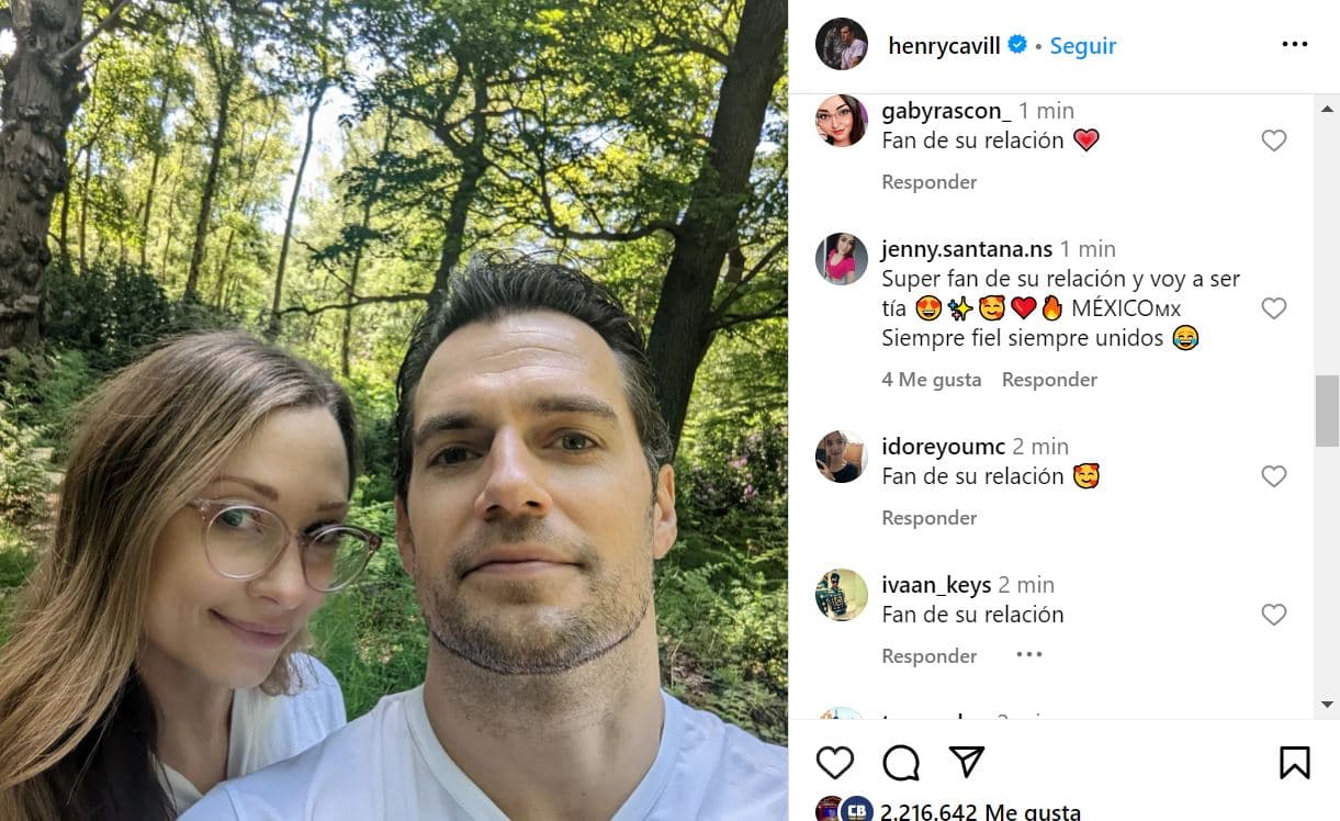 Captura Instagram Henry Cavill