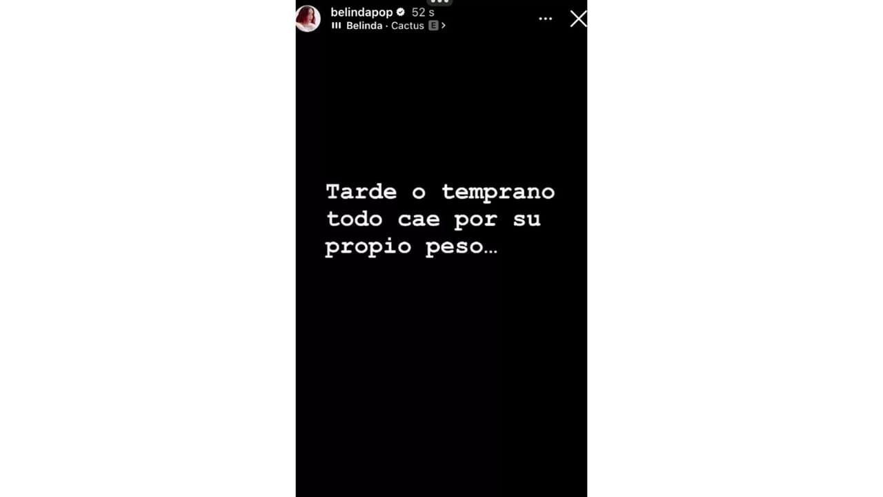 Belinda lanzó mensaje tras confirmación de noviazgo de Nodal y Ángela Aguilar.