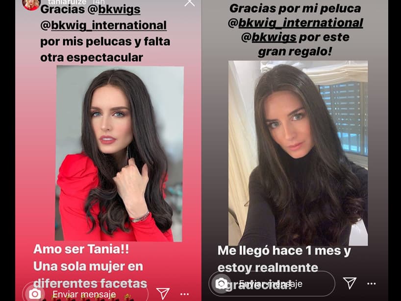 Tania Ruiz presume su nueva peluca