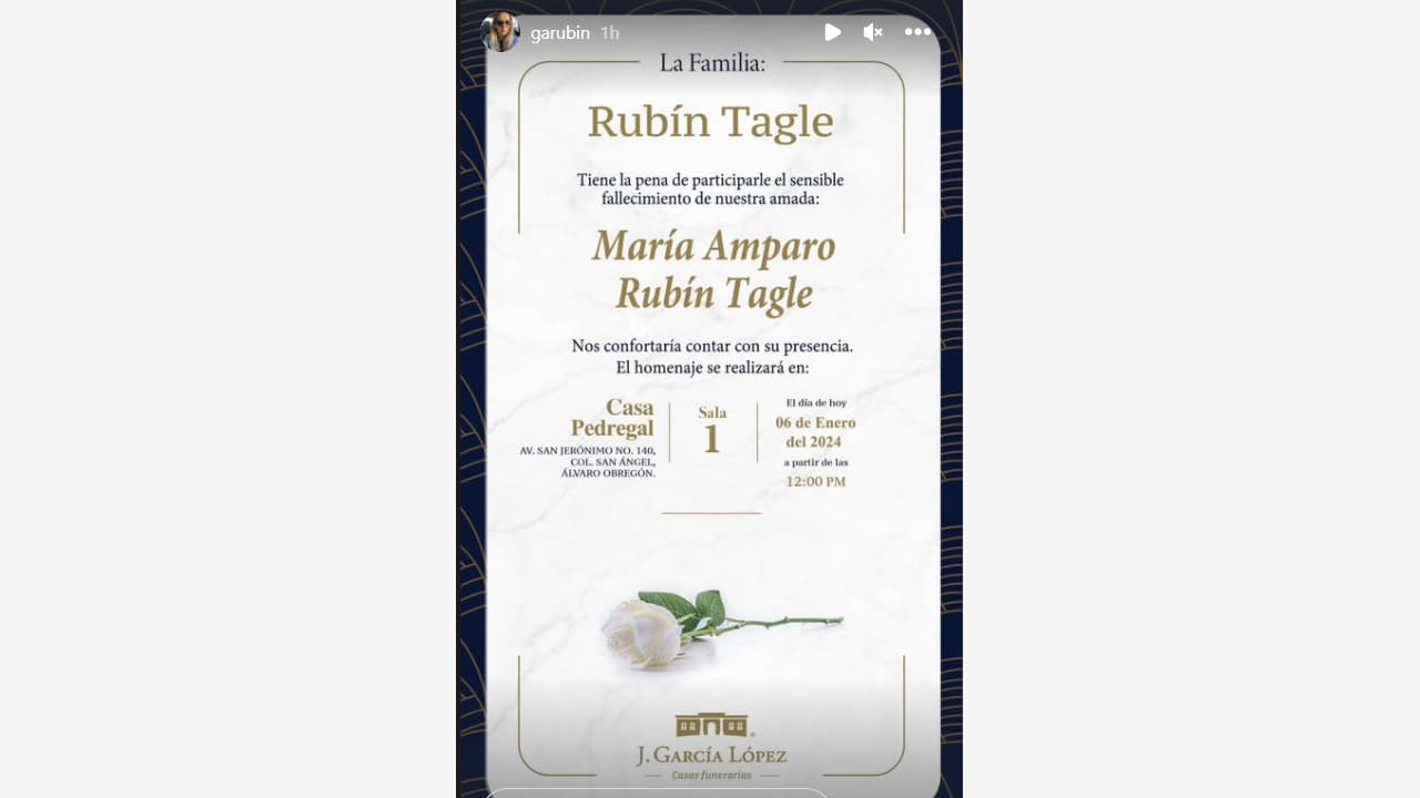 Muere Amparo Rubín