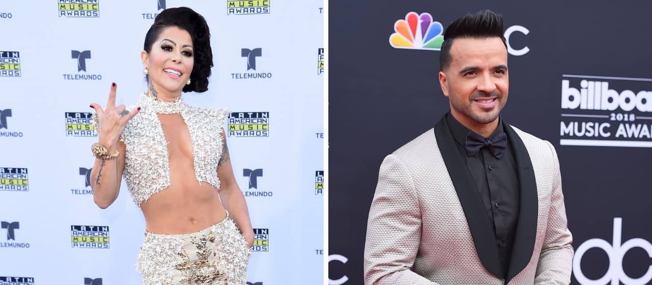 Alejandra Guzmán y Luis Fonsi se saludan con apretón de pompa