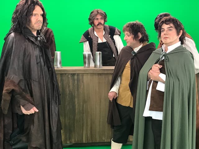 Las grabaciones de La Parodia se realizan con una técnica audiovisual llamada croma.