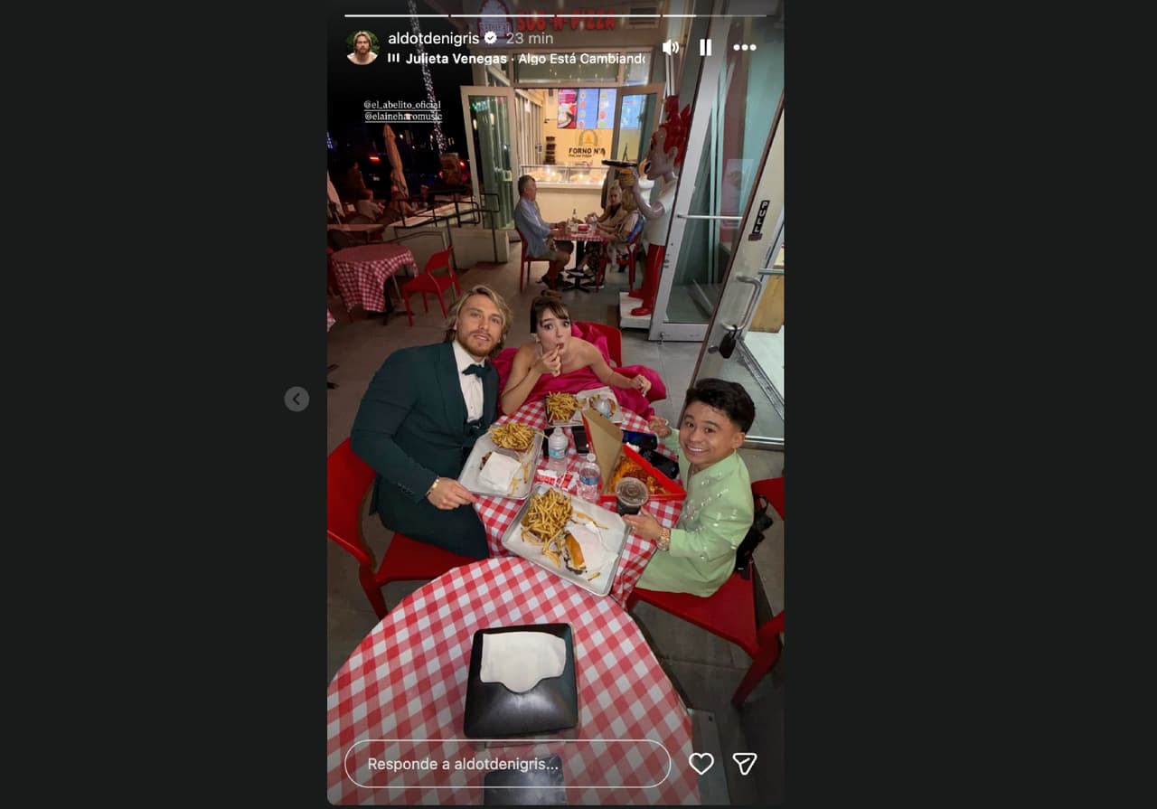 Aldo, Abelito y Elaine.