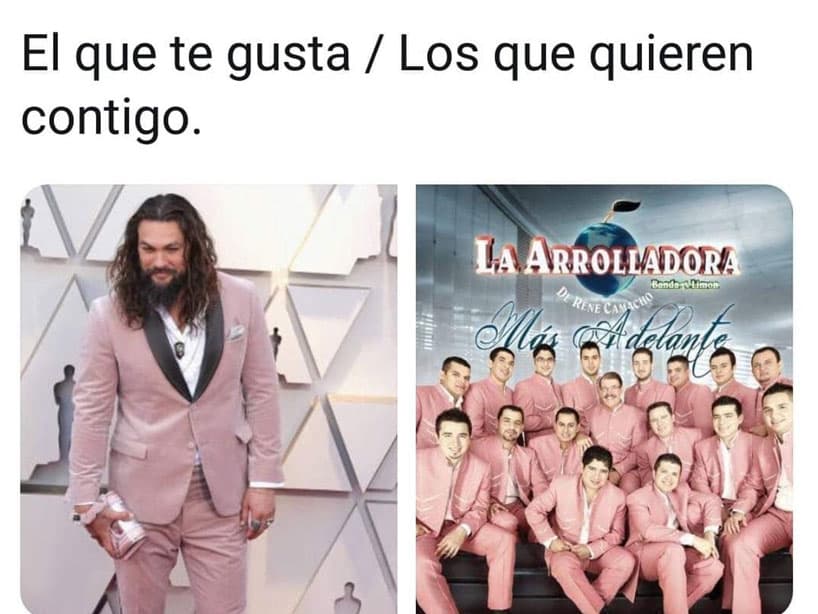 El look de Jason Momoa no se salvó de los memes.