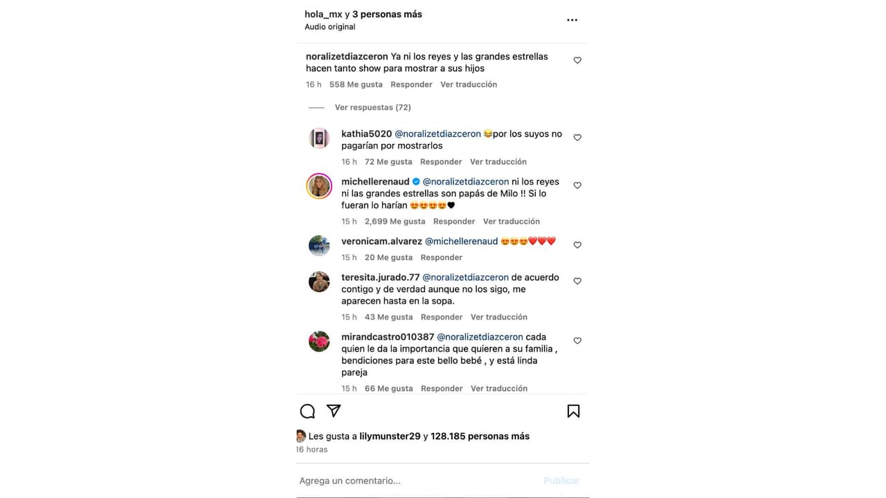 Michelle Renaud responde a críticas tras mostrar la carita de su bebé.