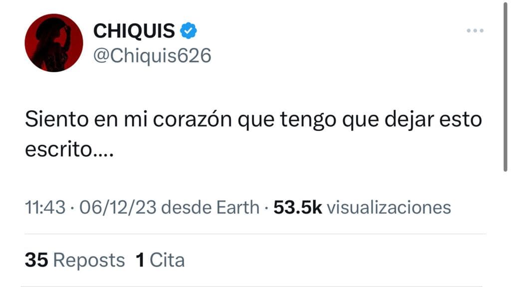 Chiquis se vio en la necesidad de expresar que se siente amenazada.