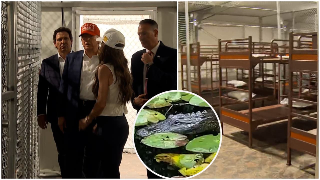 "Biden me quería aquí, este hijo de...": Trump recorre 'Alligator Alcatraz' mientras alistan llegada de migrantes 