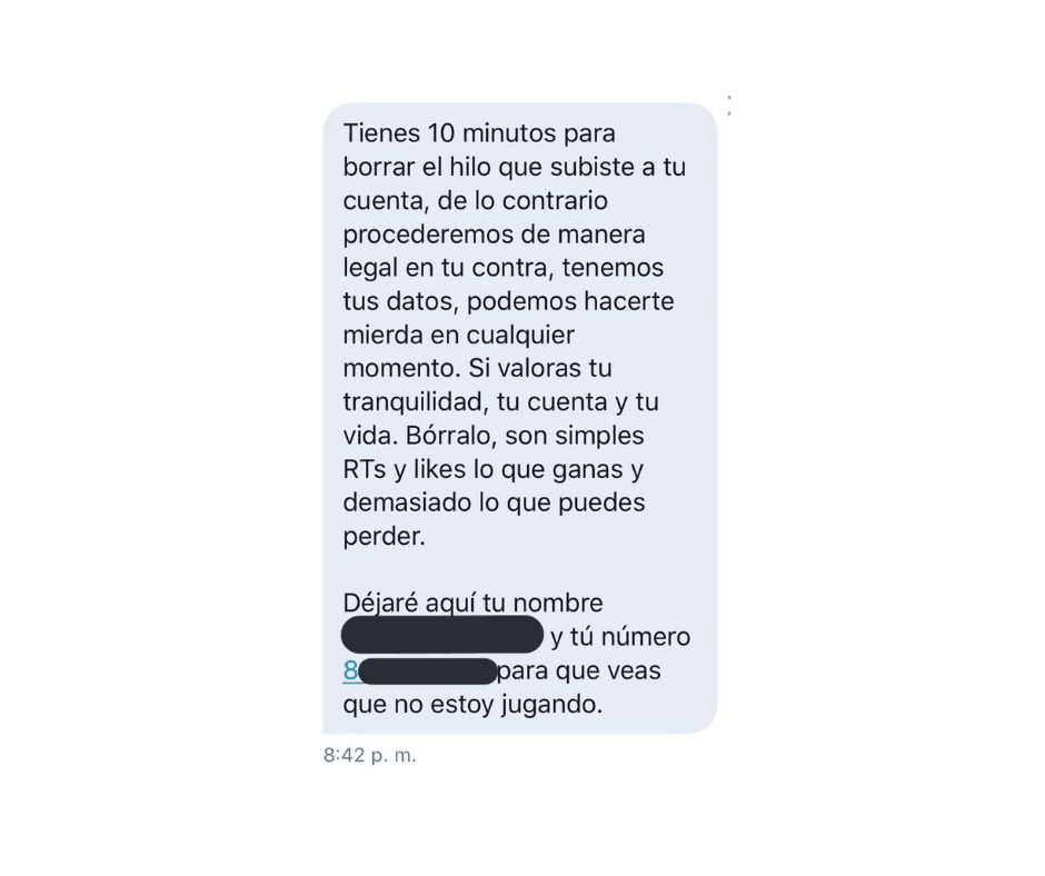 La historia de las comediantes derivó en amenazas contra los administradores de la cuenta y sus familiares.