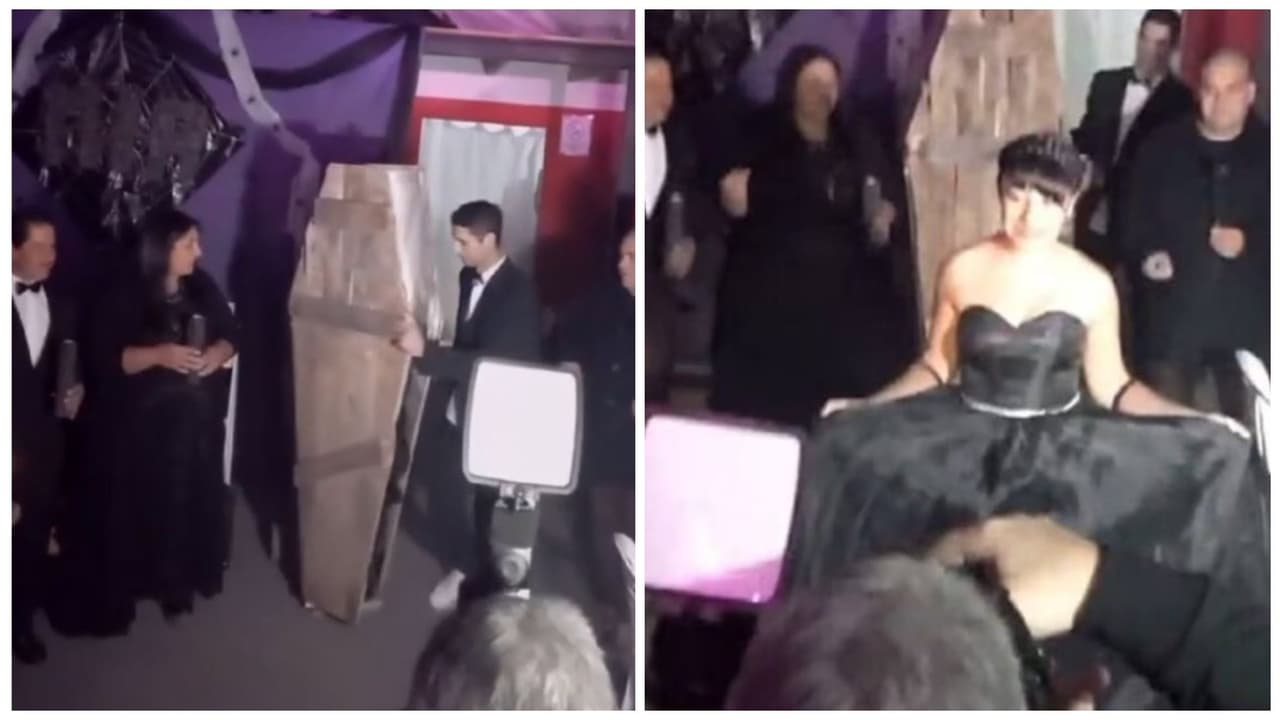 Quinceañera impacta al llegar a su fiesta dentro de un ataúd: "Ni muerta lo haría"