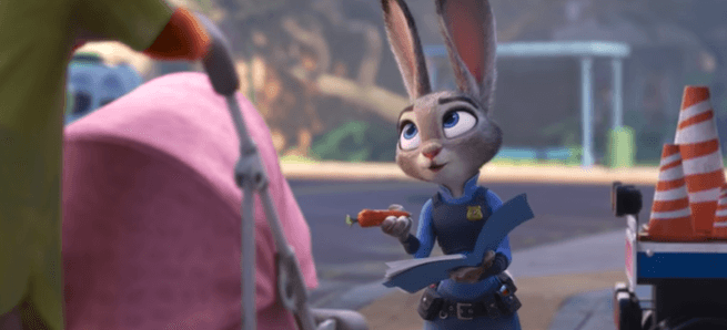 En Zootopia, cuando la oficial Judy se encuentra con Nick comienza a hacerle cuentas acerca de sus impuestos y dice, "solo soy un conejo tonto, pero sí somos bastante buenos multiplicando", haciendo referencia a... ya saben.
