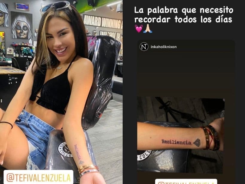 Tefi Valenzuela muestra la poderosa palabra que se tatuó tras agresiones de Eleazar ’N'.