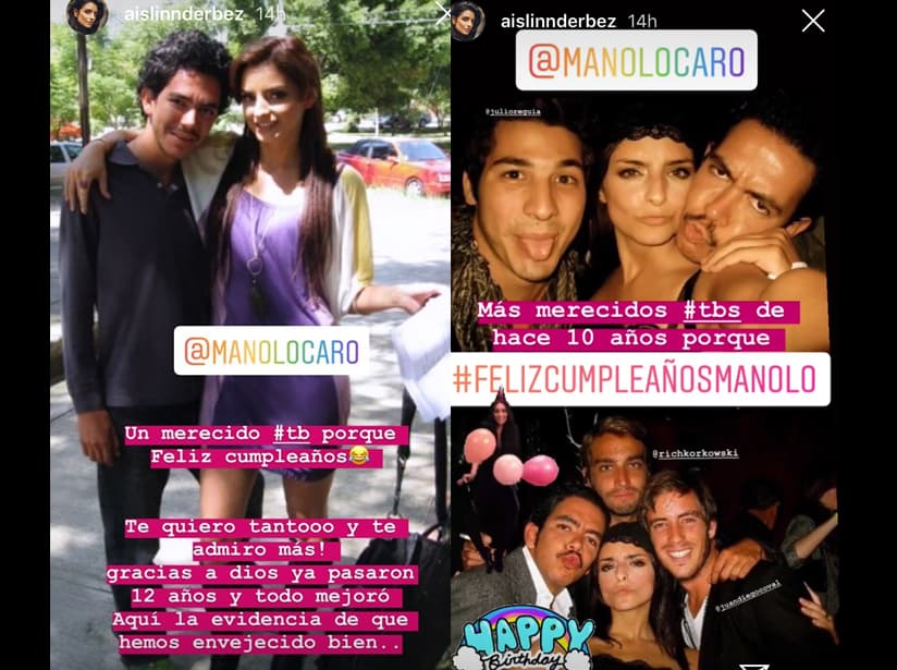 Aislinn Derbez comparte fotos inéditas del pasado junto a Manolo Caro