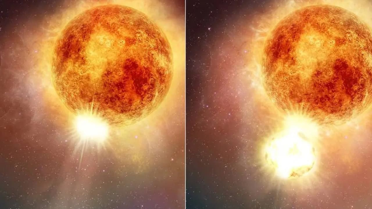 Estallido de Betelgeuse captado por Hubble.