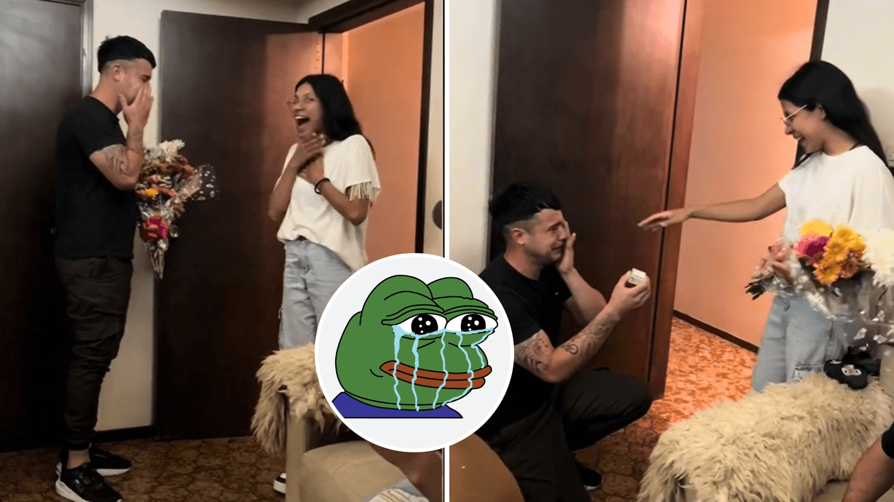 Joven rompe en llanto al pedirle matrimonio a su novia y todo Internet llora con él