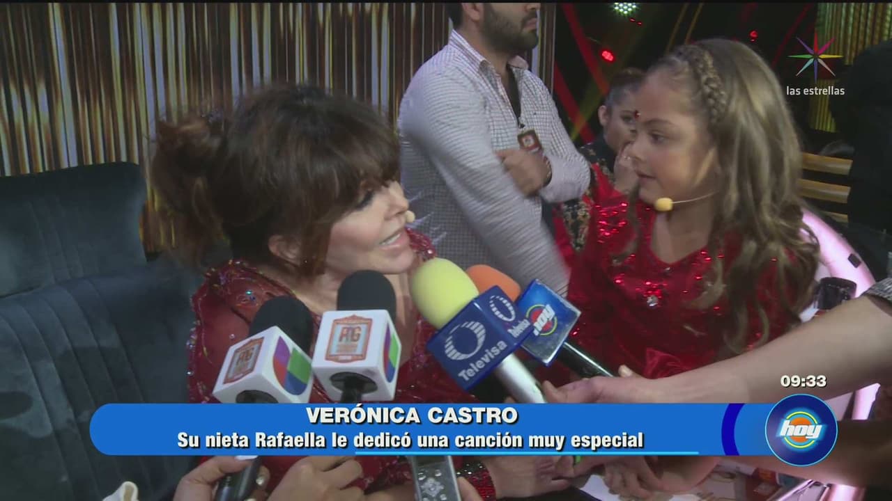 Verónica Castro sorprendida por su nieta Rafaela en 'Pequeños Gigantes'