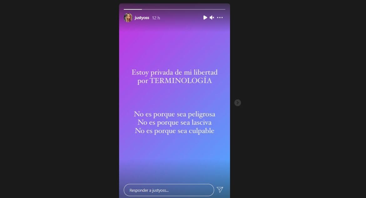 El texto fue compartido en su cuenta oficial de Instagram.