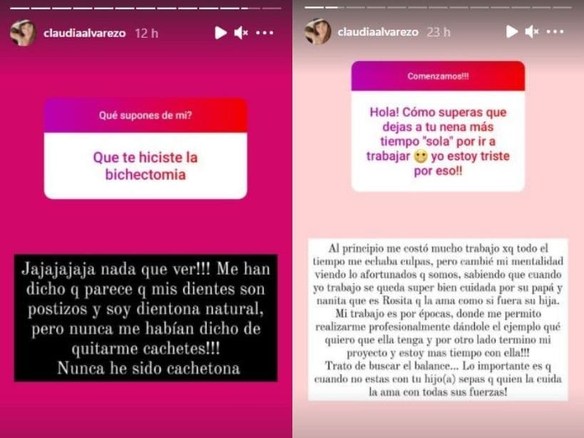 Claudia Álvarez responde a quienes aseguran se hizo un arreglito en el rostro.
