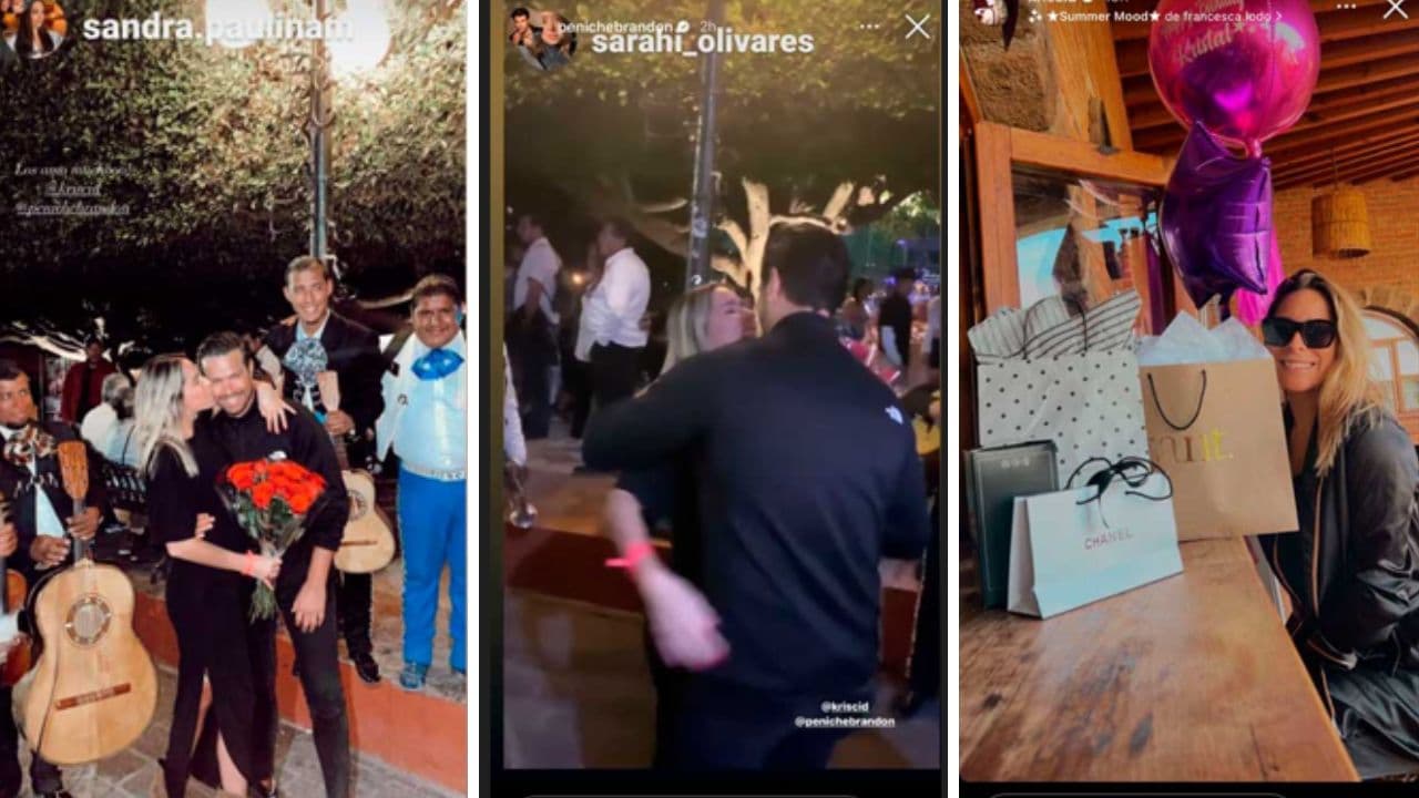 Brandon Peniche celebrando cumpleaños de su esposa Kristal Cid