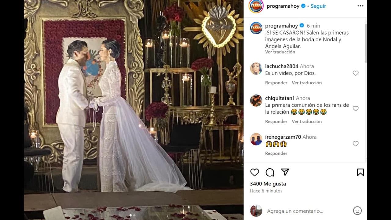 Así fue la boda de Ángela Aguilar y Nodal