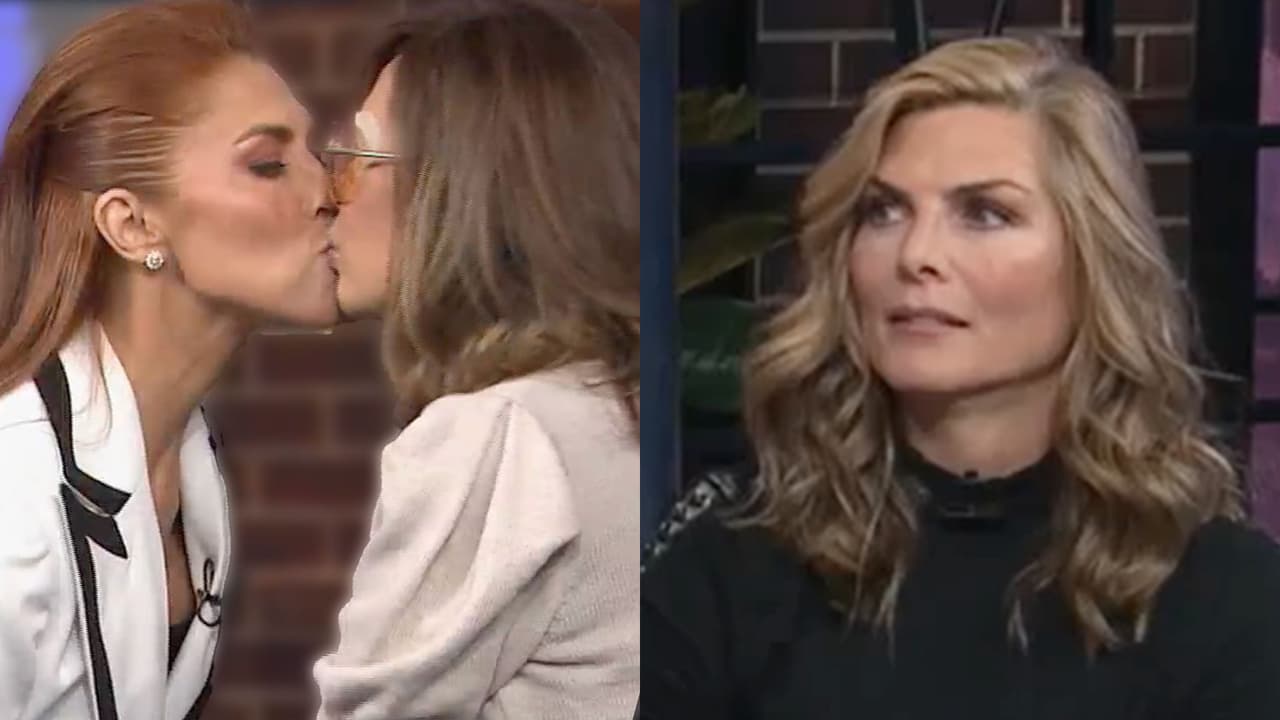 Yolanda Andrade se besa en la boca con exnovia en pleno programa: Montserrat Oliver reacciona así