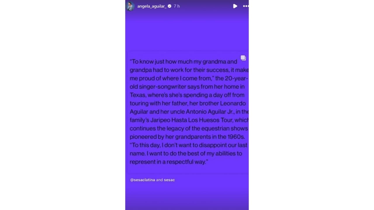 ¿Ángela responde a supuesta indirecta de su papá?
