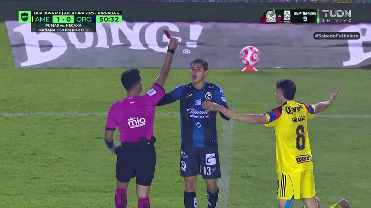 ¡Era tarjeta roja pero sucede lo inesperado! Armenta se salva de la expulsión