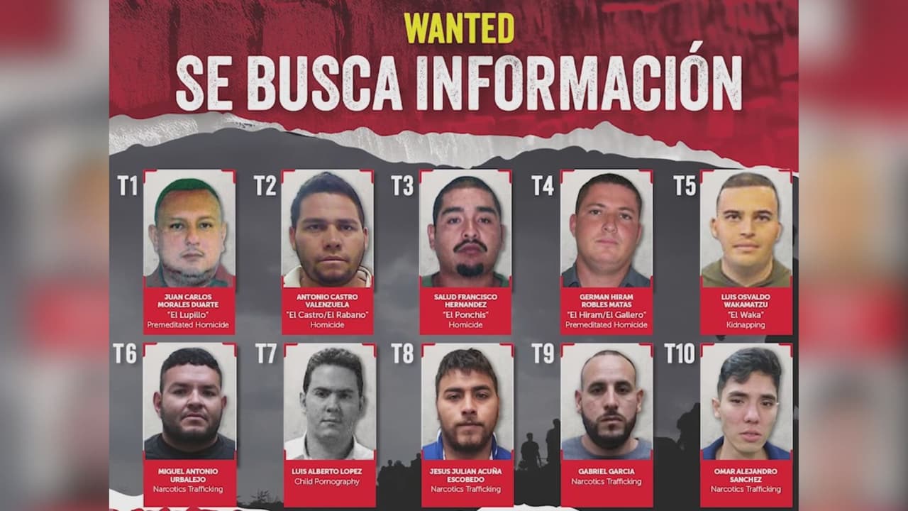 'Se busca': cuatro entidades de México y EEUU se unen tras la pista de 15 fugitivos