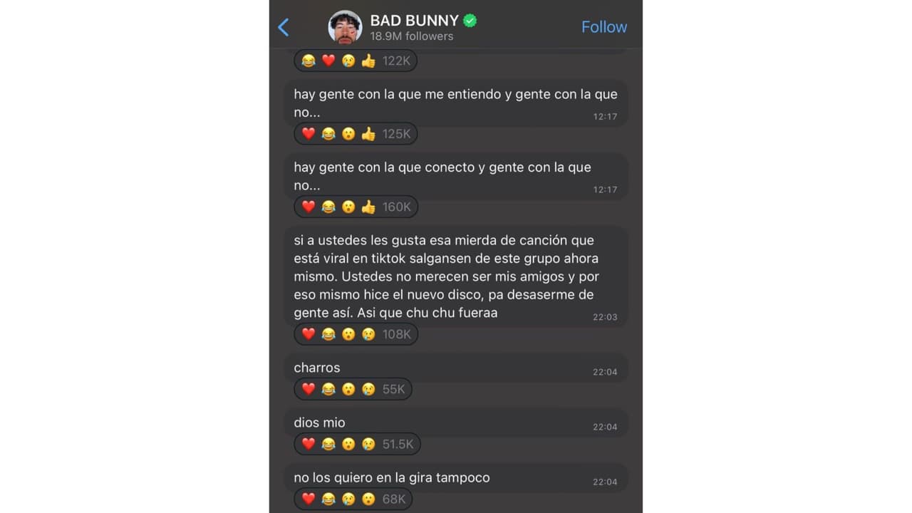 Bad Bunny se enojó con sus fans