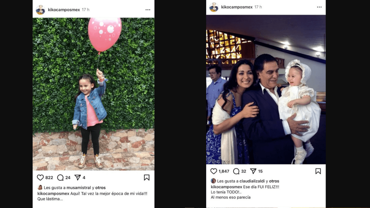 Famoso papá de Lara Campos preocupa por su estado y publica alarmantes mensajes: “Fui feliz, lo tenía todo”
