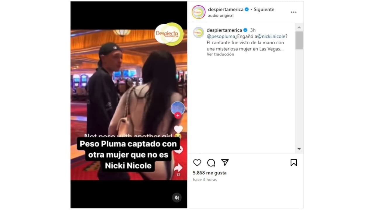 Peso Pluma apareció con otra mujer que no es Nicki Nicole.