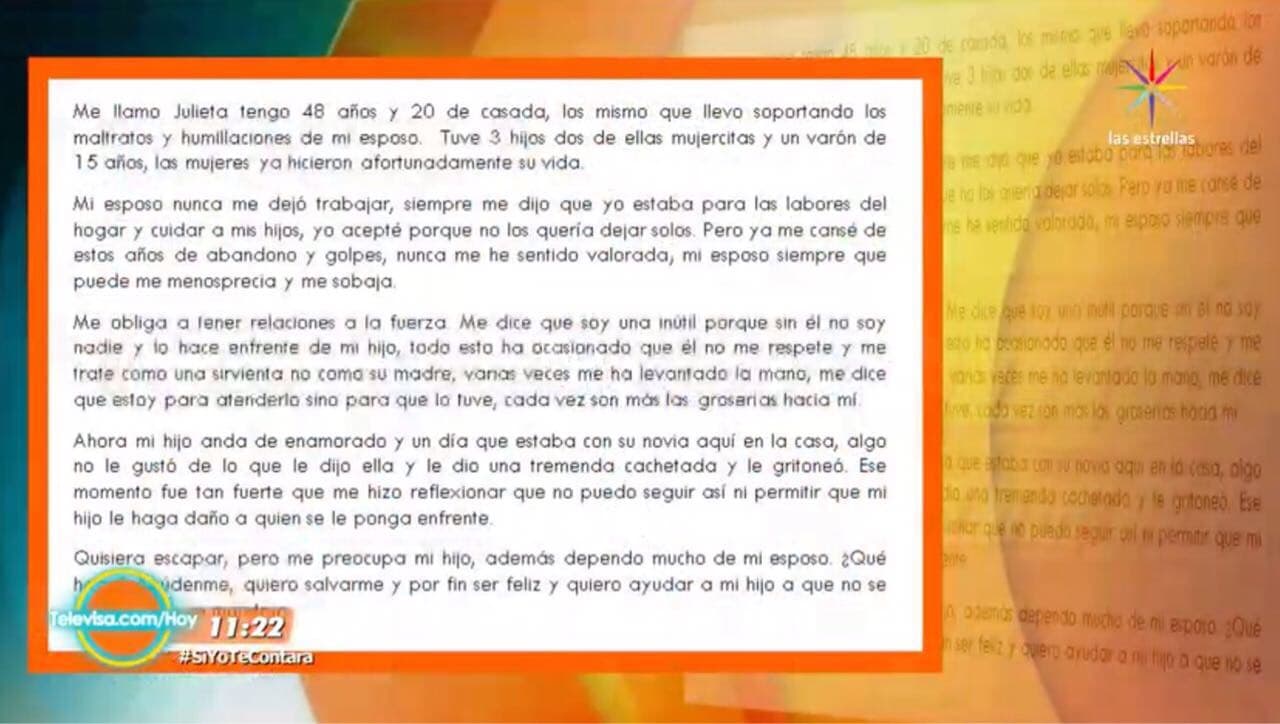 CONFESIONES DE HOY: “Mi esposo y mi hijo me humillan, menosprecian y sobajan”